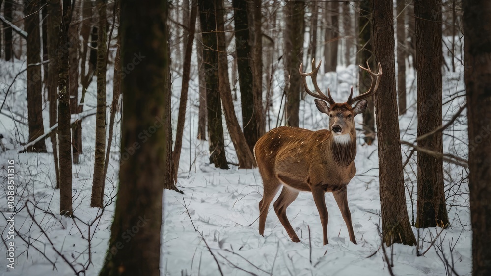 a deer in the forest - generative ai a deer in the forest - generative ai