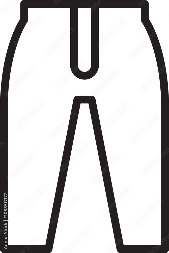 Clothing Pant Icon Illustration Clothing Pant Icon Illustration