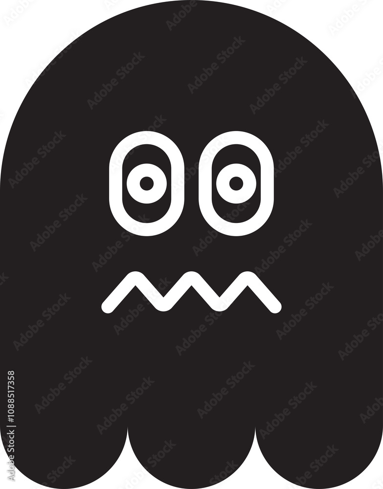 Obraz premium Nervous Ghost Emoticon