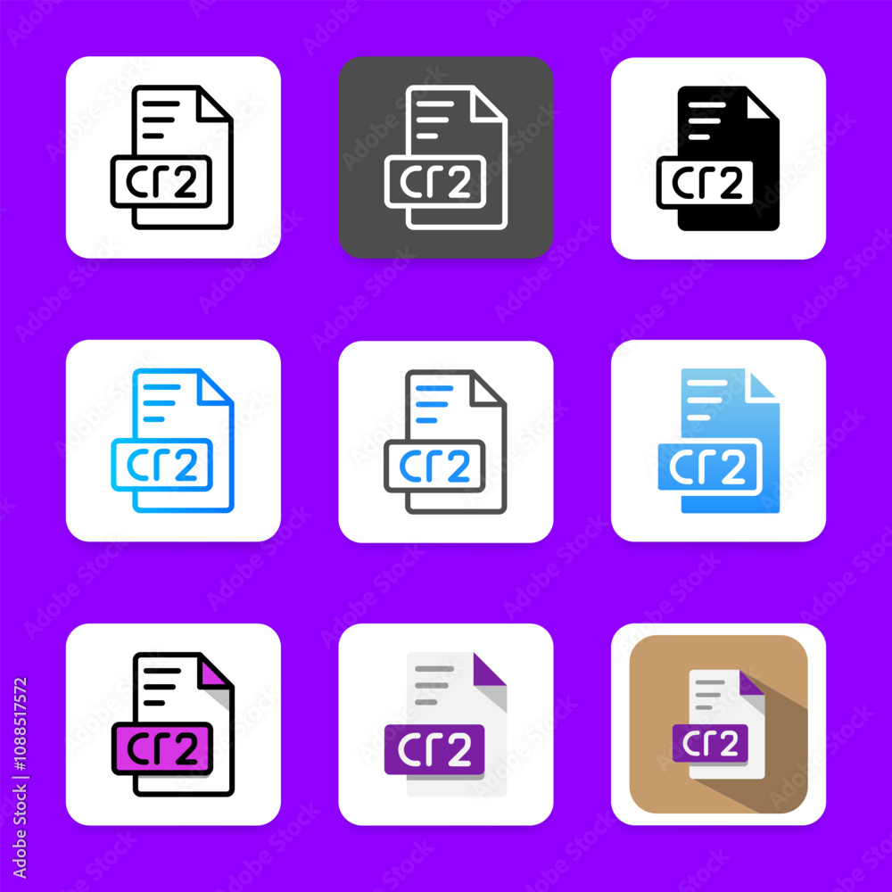 Cr2 Collection of document icons with a simple but attractive design Cr2 Collection of document icons with a simple but attractive design