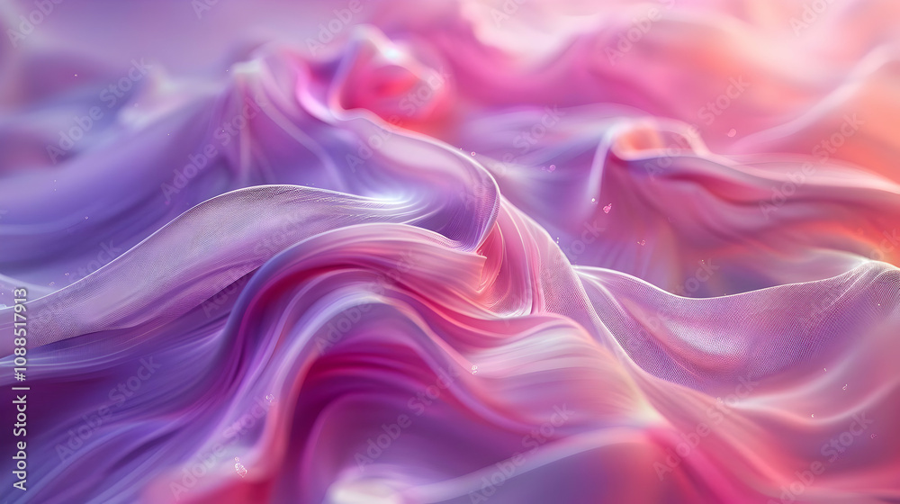 Obraz premium Abstract Background: Pink and Purple Wavy Texture