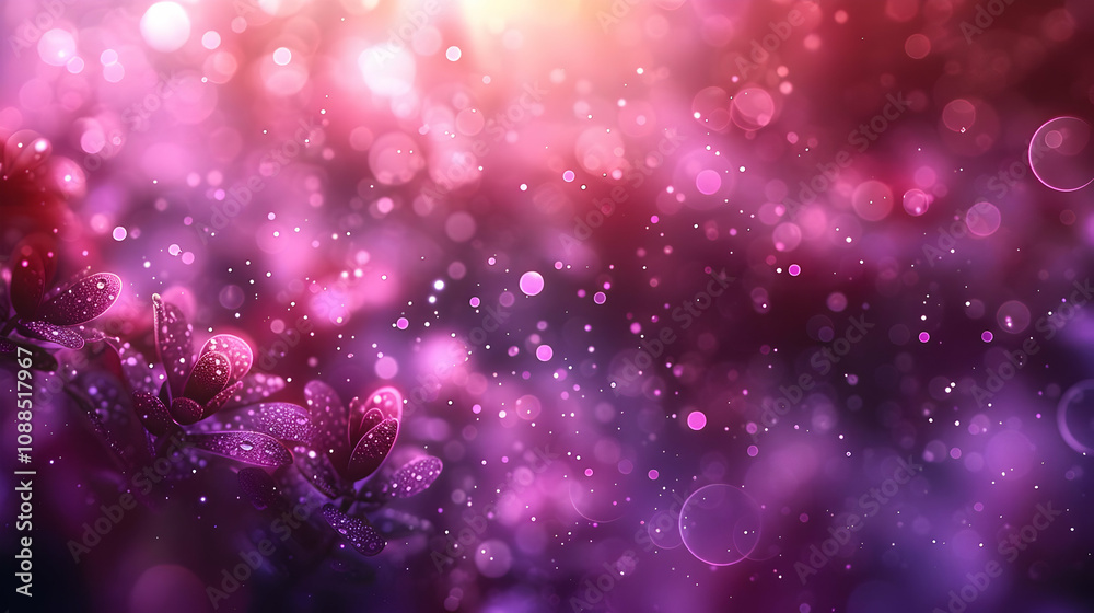 Purple Flower Bokeh Background Illustration Purple Flower Bokeh Background Illustration