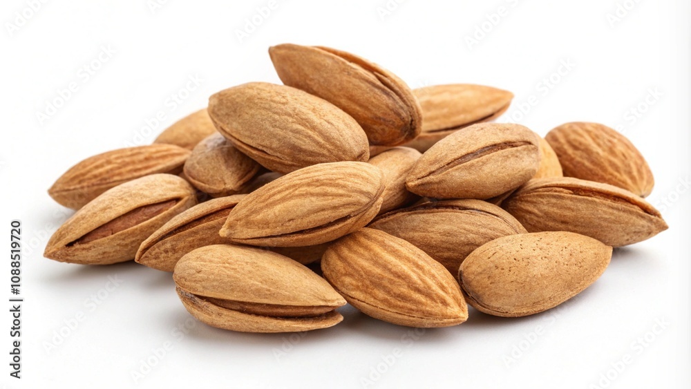 Isolated of almond nuts Isolated of almond nuts