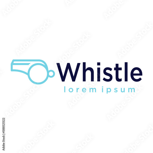 whistle logo design vector template