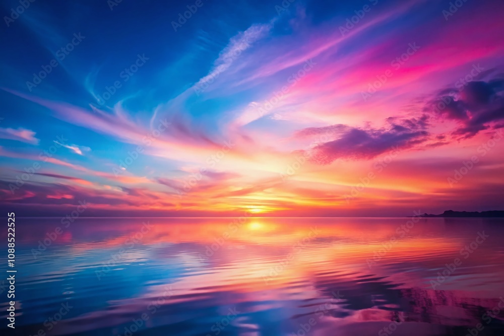 Pink Blue Sunset Gradient Background AI Art, Abstract Sunset, Colorful Sky Pink Blue Sunset Gradient Background AI Art, Abstract Sunset, Colorful Sky