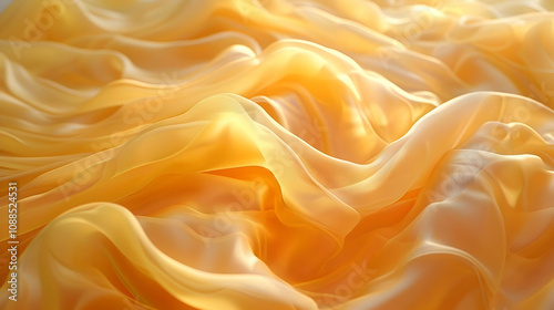 Abstract Background Orange Wavy Silk Texture