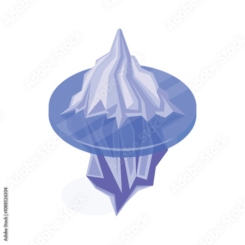 Modern isometric icon of iceberg in trendy style