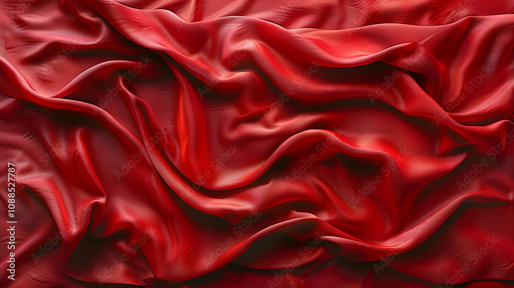 Red Fabric Draped Abstract Background Red Fabric Draped Abstract Background