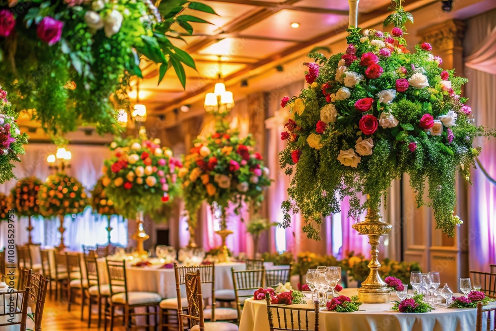 Obraz premium Stunning Wedding Decor Ideas, Elegant Floral Arrangements, Rustic Wedding Decorations