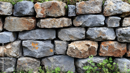 Wallpaper Mural Stone Wall Texture - Close Up Photo of Rough Stone Wall Torontodigital.ca