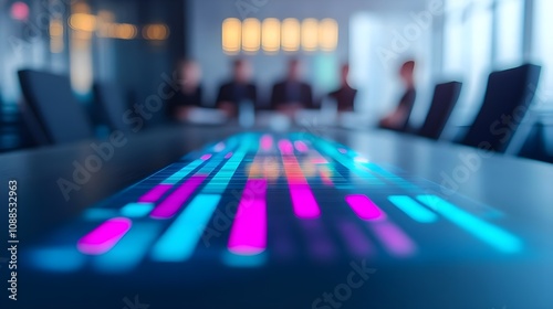 Wallpaper Mural Futuristic Business Data Table Torontodigital.ca