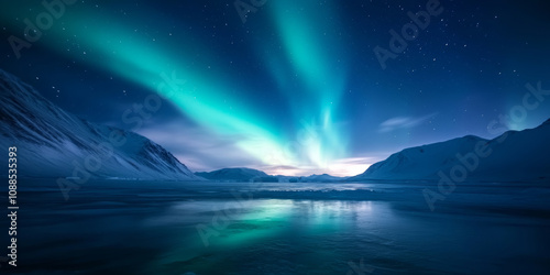 the stunning aurora australis illuminating the Antarctic sky on a clear night