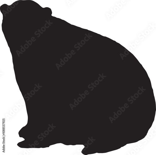 Vector Silhouette Collection: Clean and Bold Designs Set of polar bears. Isolated over white