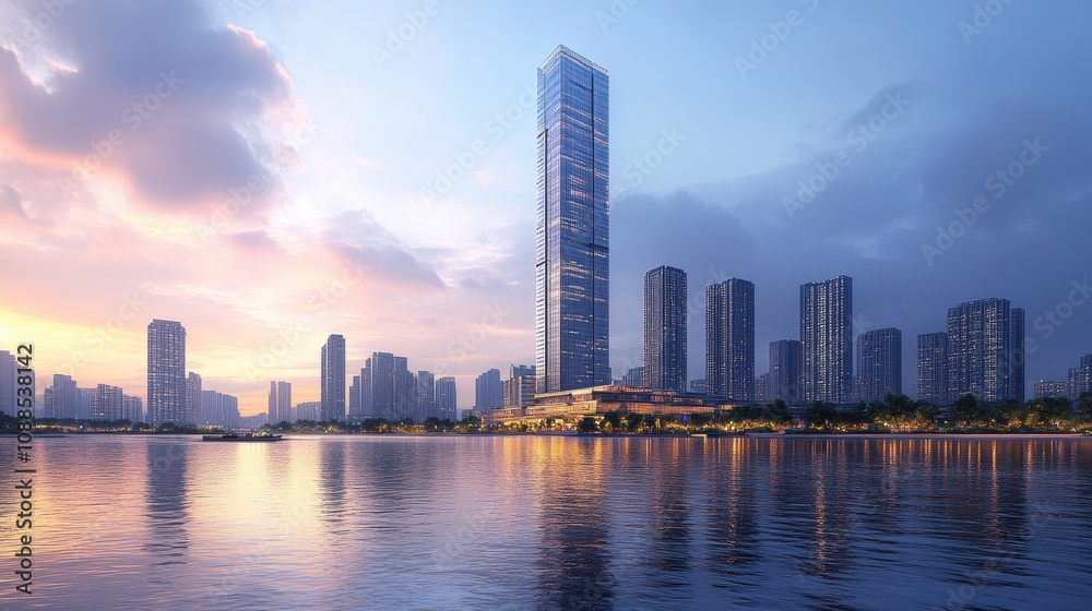 Fototapeta premium High rise buildings in office area