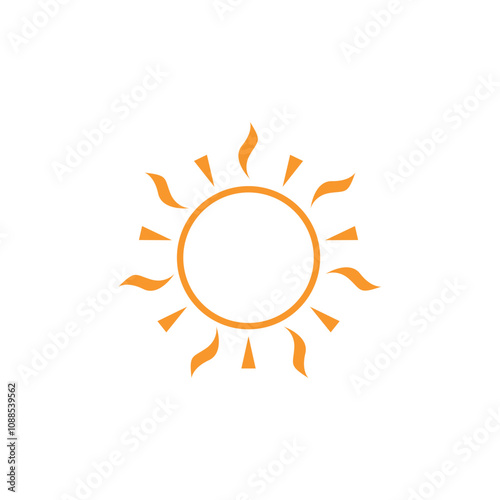 Yellow sun energy logo design