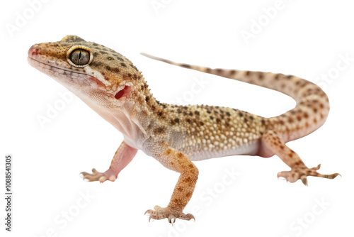 Lively gecko exploring its habitat nature wildlife close-up reptile behavior