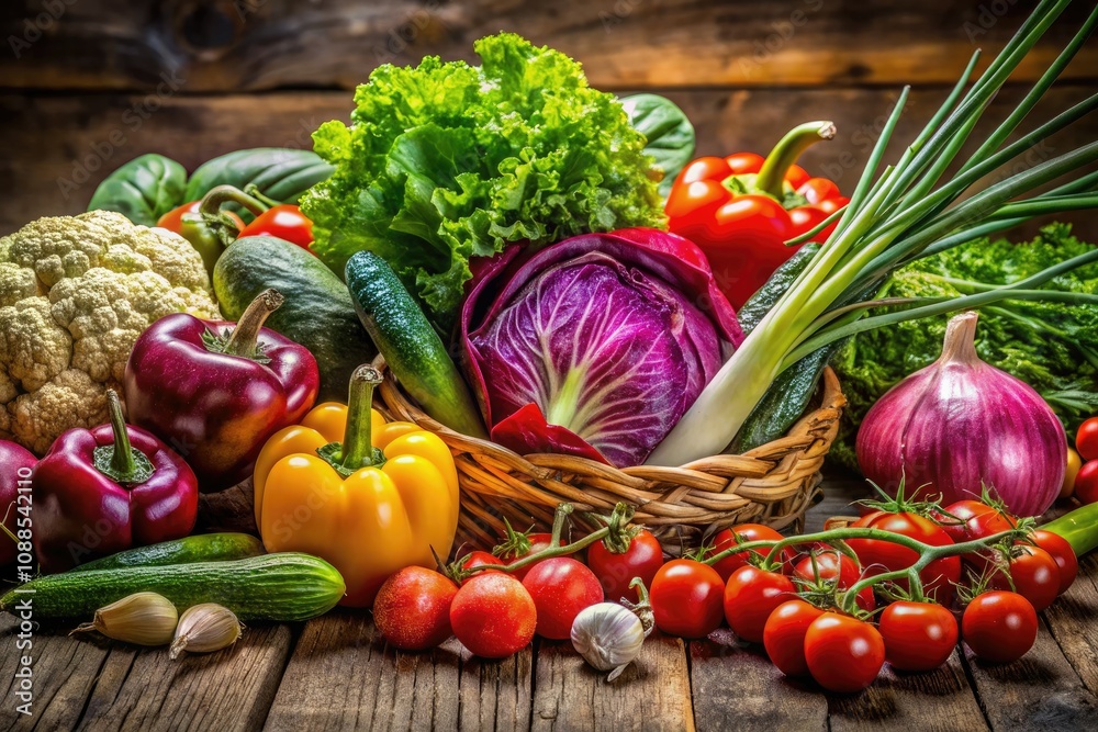 Fresh Raw Vegetables - Vibrant Conceptual Photography, Food Photography, Healthy Eating Fresh Raw Vegetables - Vibrant Conceptual Photography, Food Photography, Healthy Eating
