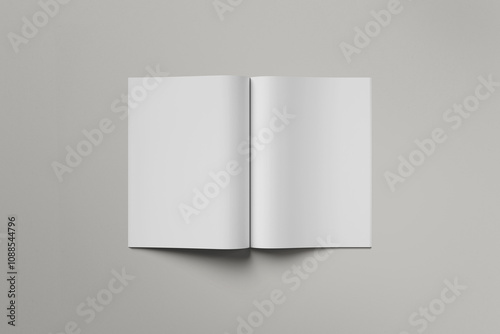 Realistic Magazine Mockups on white 3D rendering
