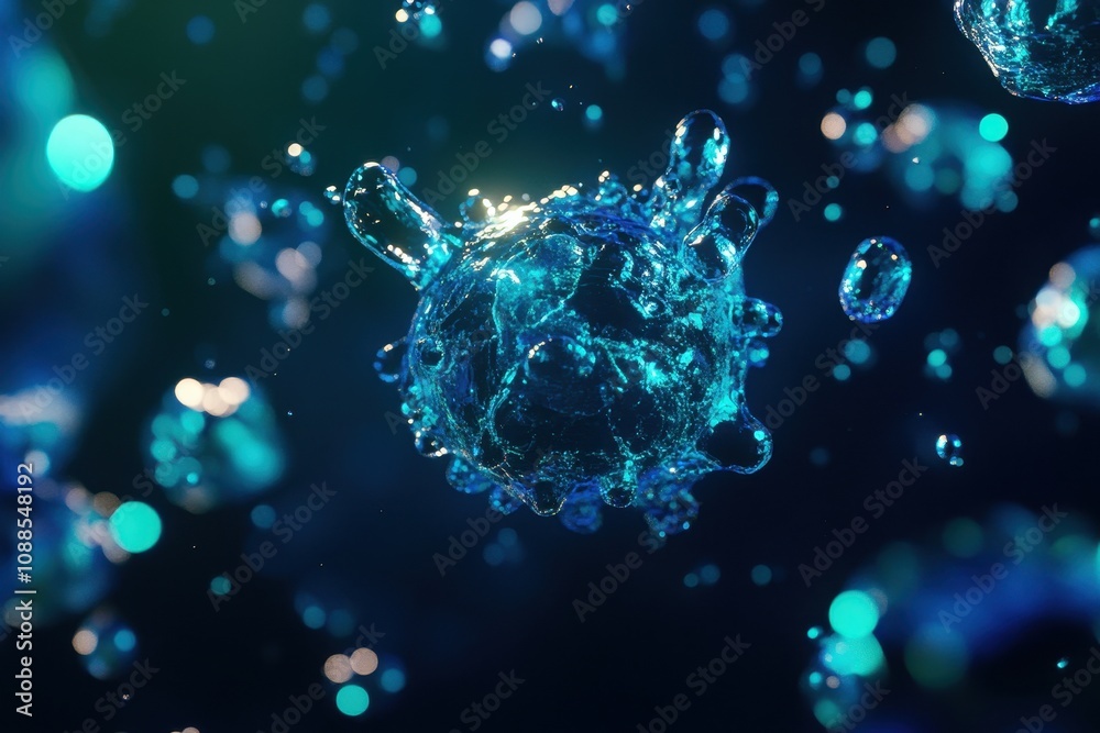 Illustration of the cellular detoxification process highlighting purification mechanisms at the microscopic level. Illustration of the cellular detoxification process highlighting purification mechanisms at the microscopic level.