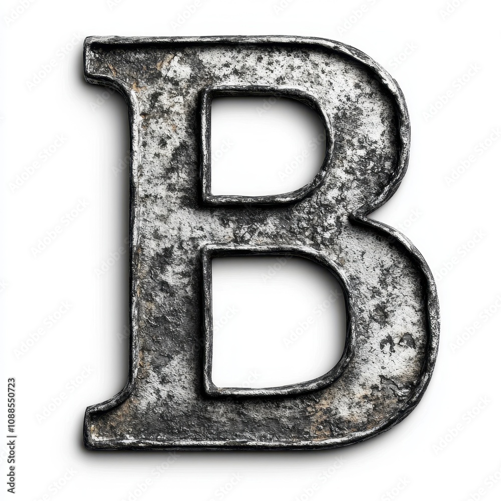 A metallic letter A metallic letter