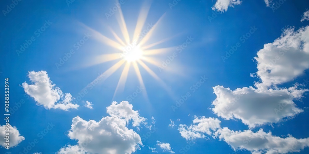 Radiant Summer Sky with Clouds Radiant Summer Sky with Clouds
