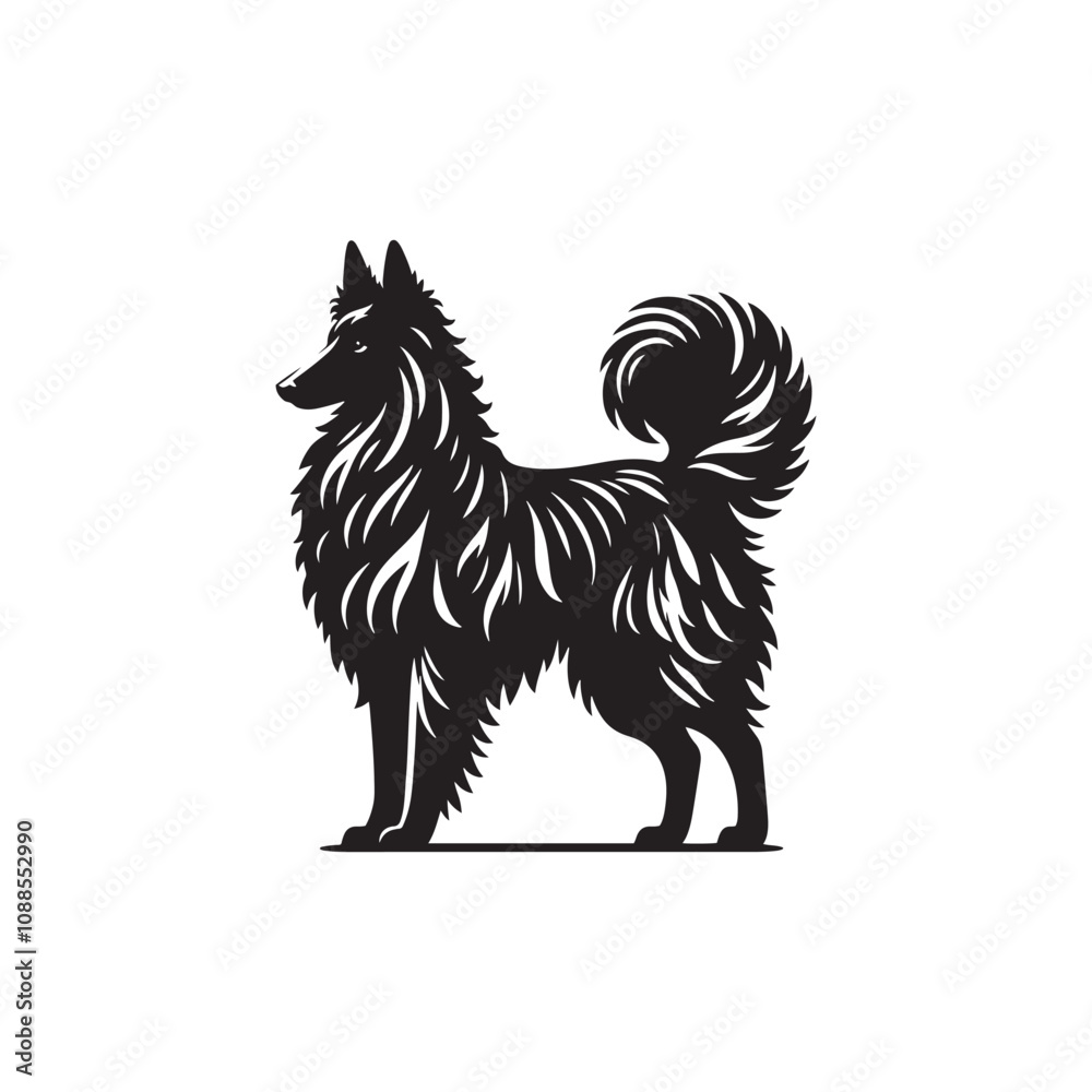 Belgian Laekenois Dog Silhouette - Minimalist Dog Vector - Illustration of Belgian laekenois. Belgian Laekenois Dog Silhouette - Minimalist Dog Vector - Illustration of Belgian laekenois.