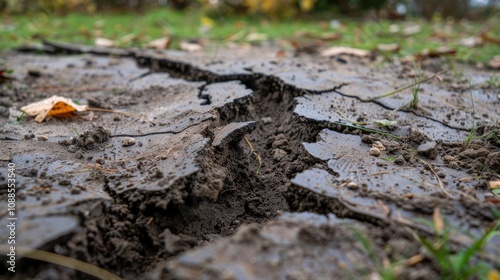 Soil Erosion Cracks on the Surface