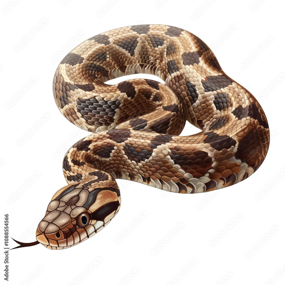 Snake isolated on transparent background. Symbol 2025 year. Generated ai Snake isolated on transparent background. Symbol 2025 year. Generated ai