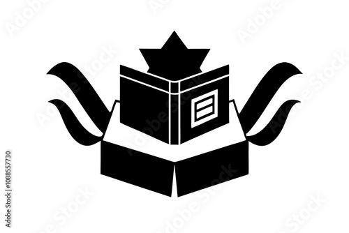 Tefillin | isolated silhouette vector illustration on white background