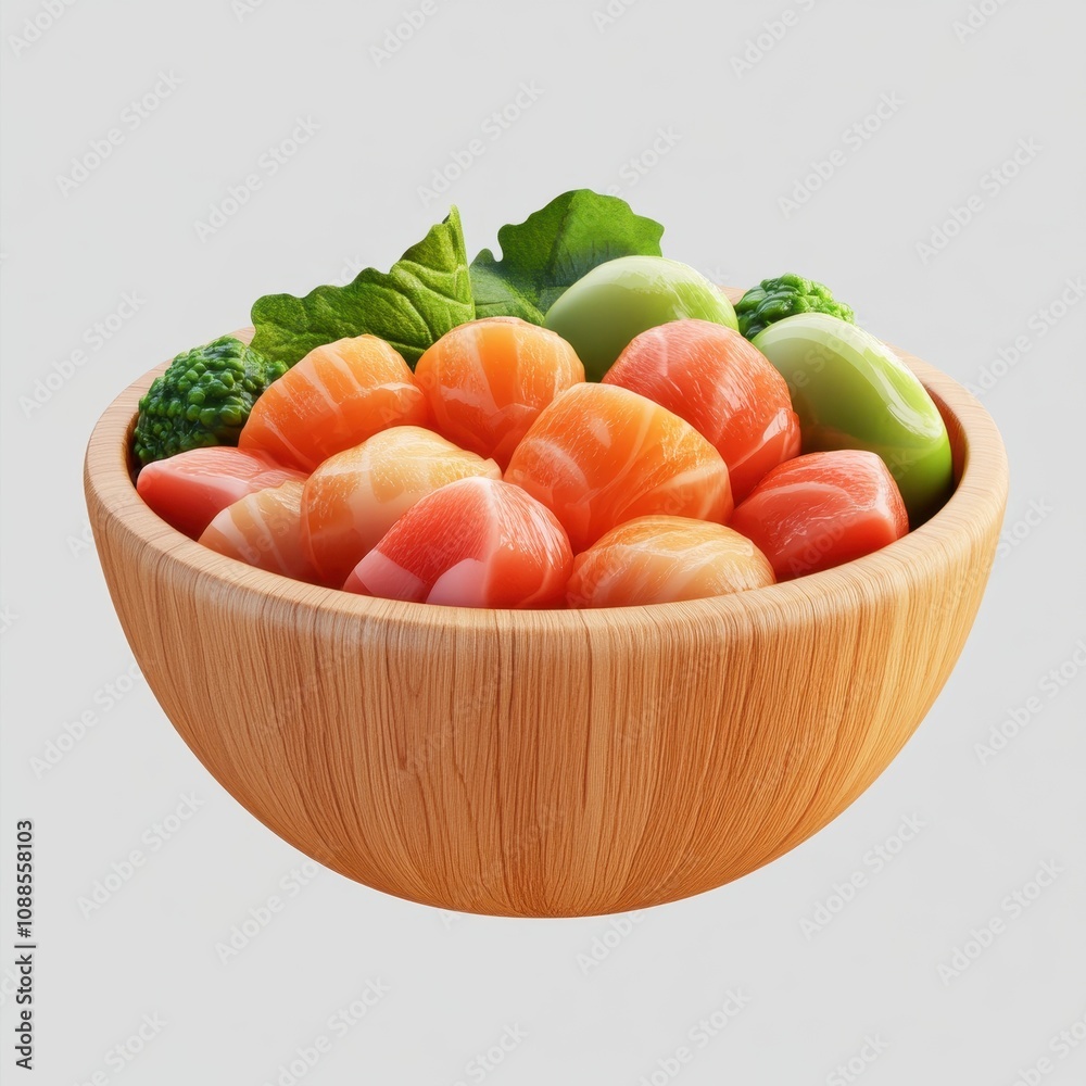 A Vibrant Assortment of Fresh Vegetables in a Wooden Bowl A Vibrant Assortment of Fresh Vegetables in a Wooden Bowl