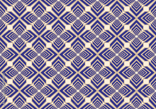 Ethnic tribal patterns in seamless geometric