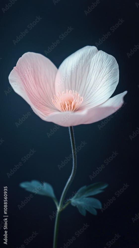 Elegant Soft Flower on Matte Dark Background Elegant Soft Flower on Matte Dark Background