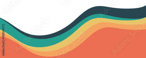 Abstract background of colorful wavy lines