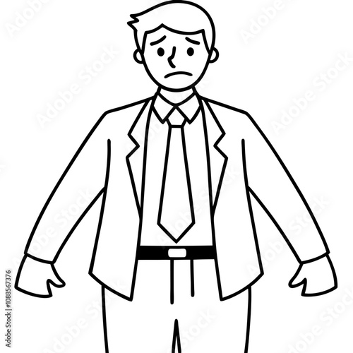 stressed businessman show empty pockets