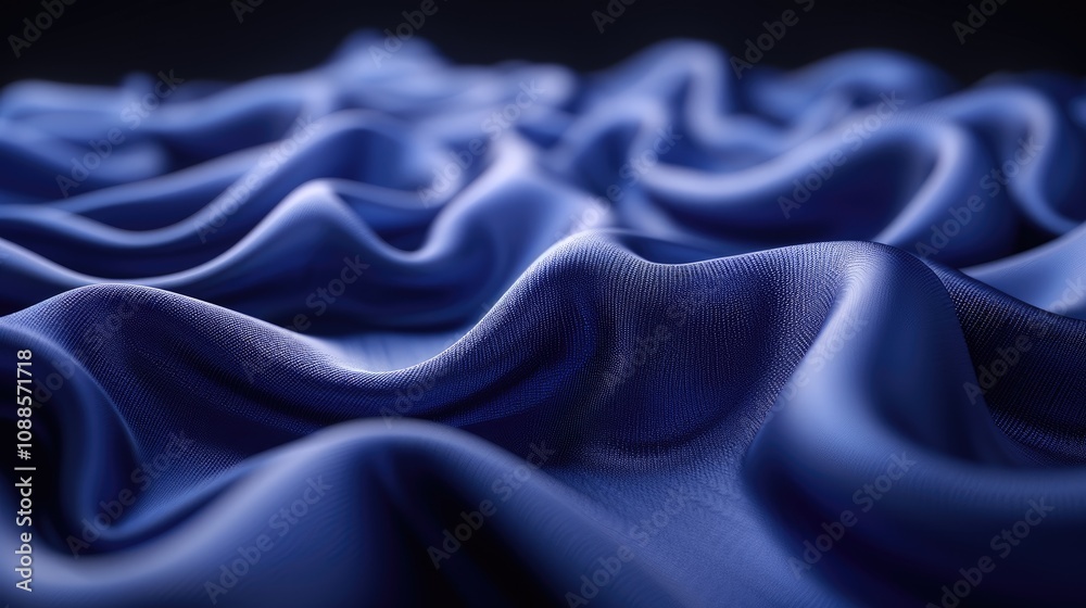 Obraz premium Vibrant blue green abstract texture creates a soothing visual experience in soft fabric