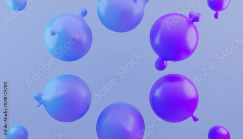 blue and purple balloons