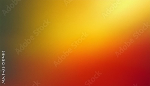 Abstract background, Middle yellow and Middle yellow red gradient background with light leak and grainy texture.