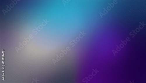 Abstract background, Middle blue purple and Middle grey gradient background with light leak and grainy texture.