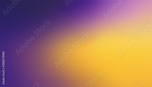 Abstract background, Maximum violet and Maximum yellow gradient background with light leak and grainy texture.