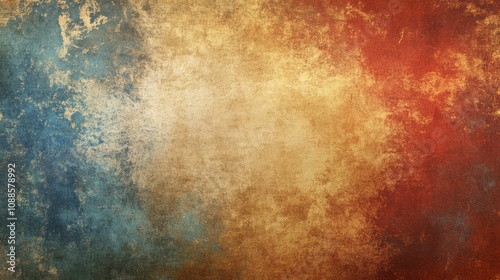 Abstract textured background with warm and cool color gradients.