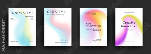 abstract gradient background template. Minimalist style posters cover. Modern wallpaper design for social media, brochure, flyer, banner