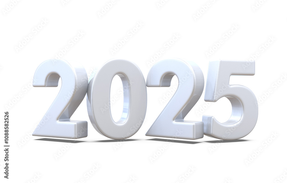 2025 Silver Number Happy New Year 2025 Silver Number Happy New Year