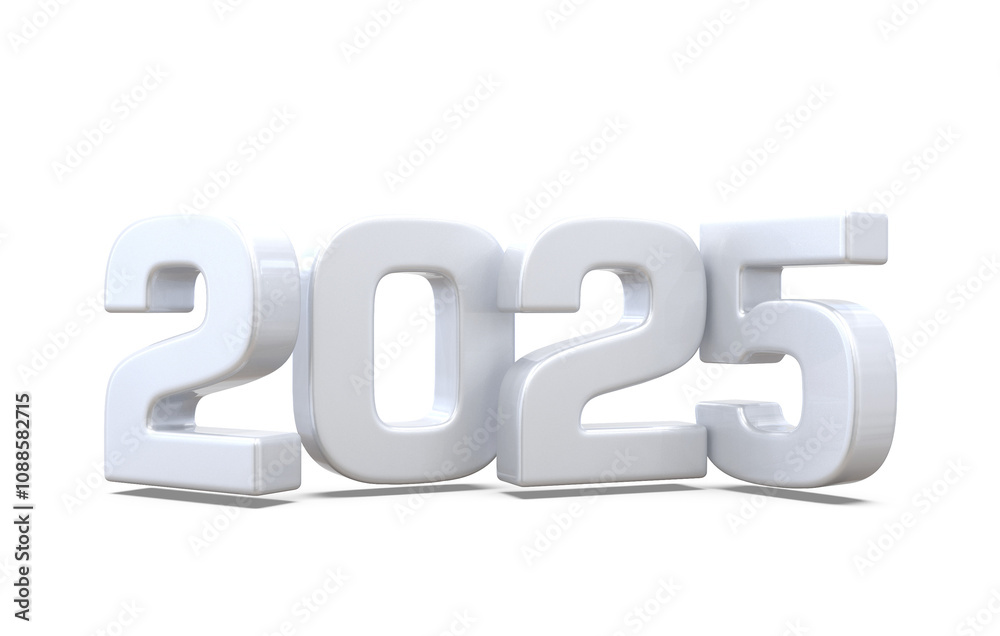 2025 Silver Number Happy New Year 2025 Silver Number Happy New Year