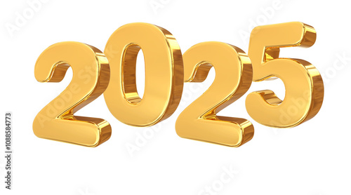 2025 Gold Number Happy New Year 