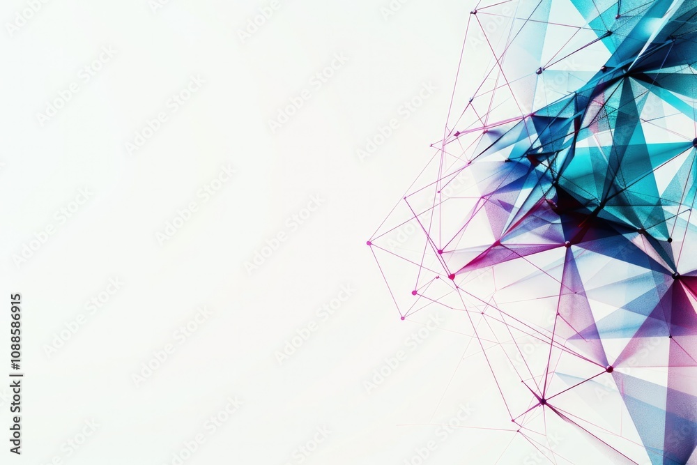 Obraz premium Abstract illustration of a colorful network, symbolizing teamwork, connection, and collaboration in teambuilding...