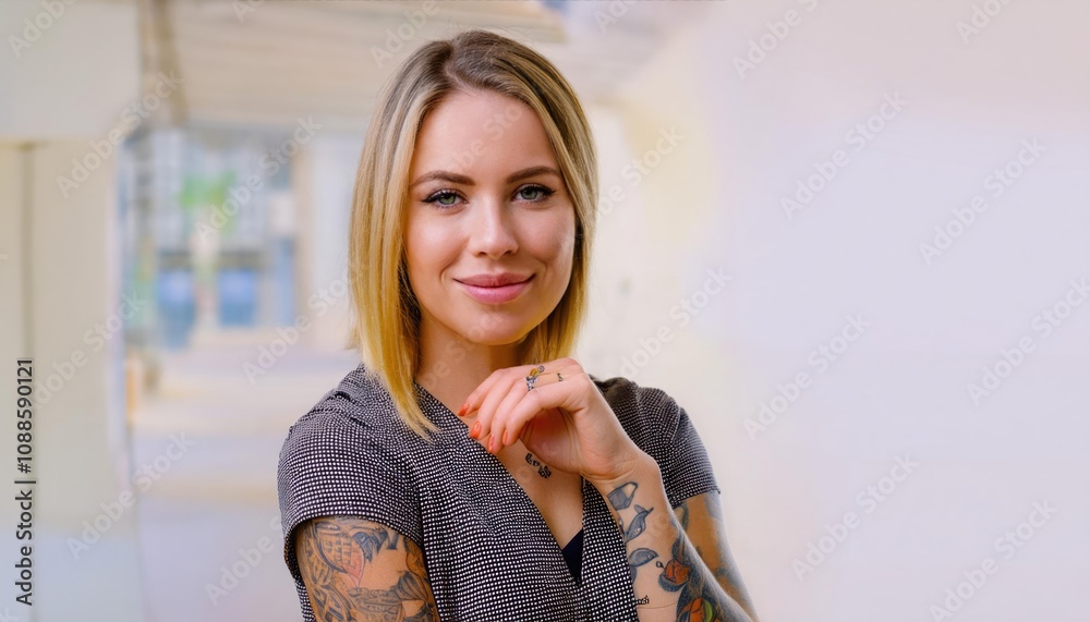 Fototapeta premium Tattoed Millanial young woman 