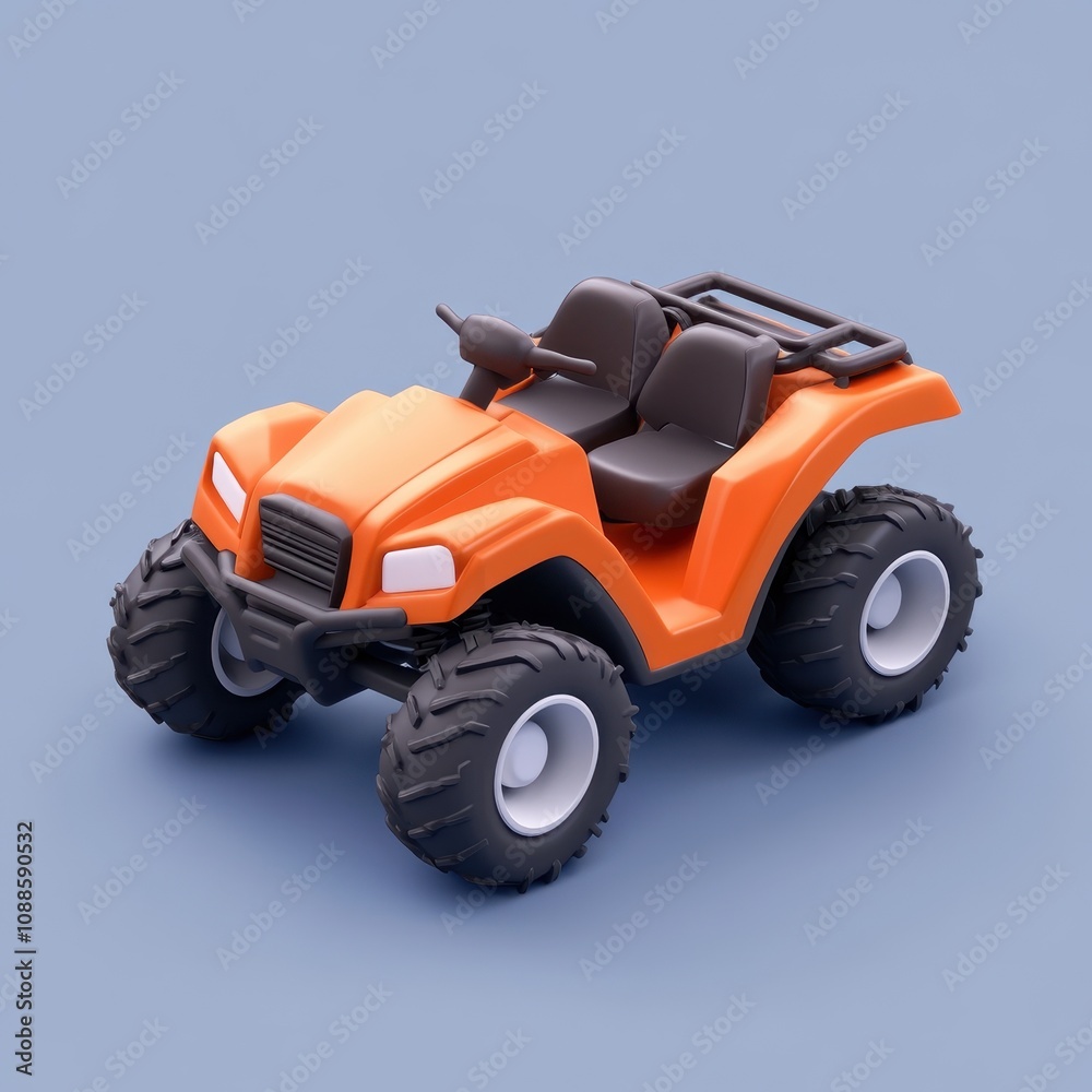 Rugged and Ready: An Orange All-Terrain Vehicle Adventure Rugged and Ready: An Orange All-Terrain Vehicle Adventure