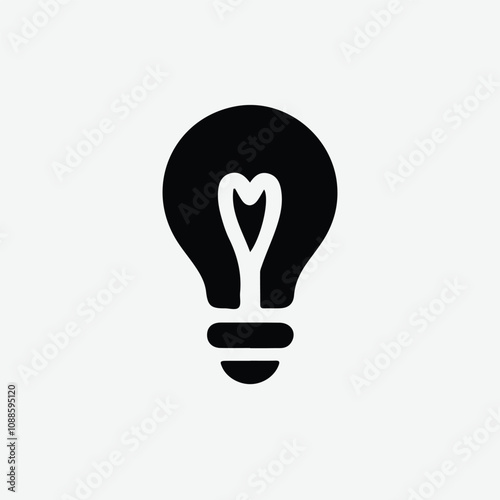 Light bulb icon vector. Light bulb symbol illustration. Vector illustration.