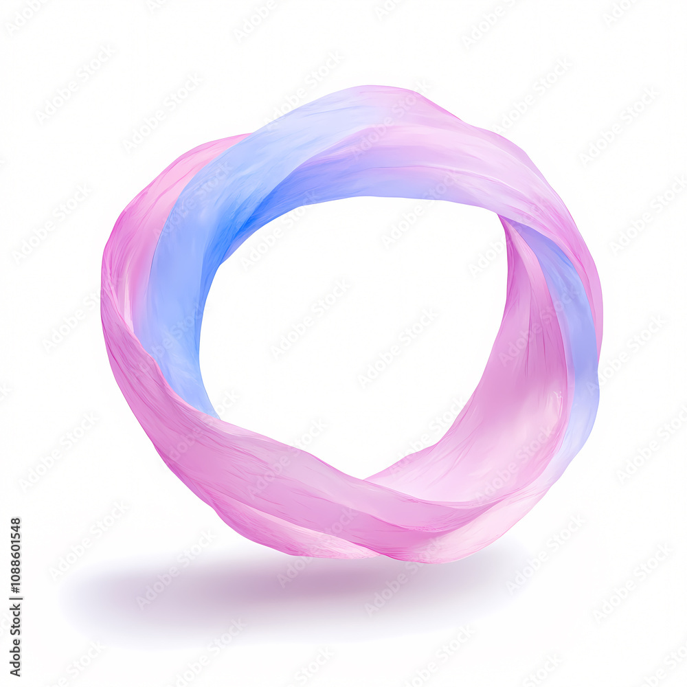 An elegant swirl of pink and blue colors showcasing dynamic motion and creativity in modern digital art. On white background An elegant swirl of pink and blue colors showcasing dynamic motion and creativity in modern digital art. On white background