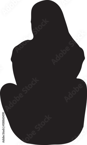 Vector Silhouette Collection: Clean and Bold Designs Collection back view of sitting people.